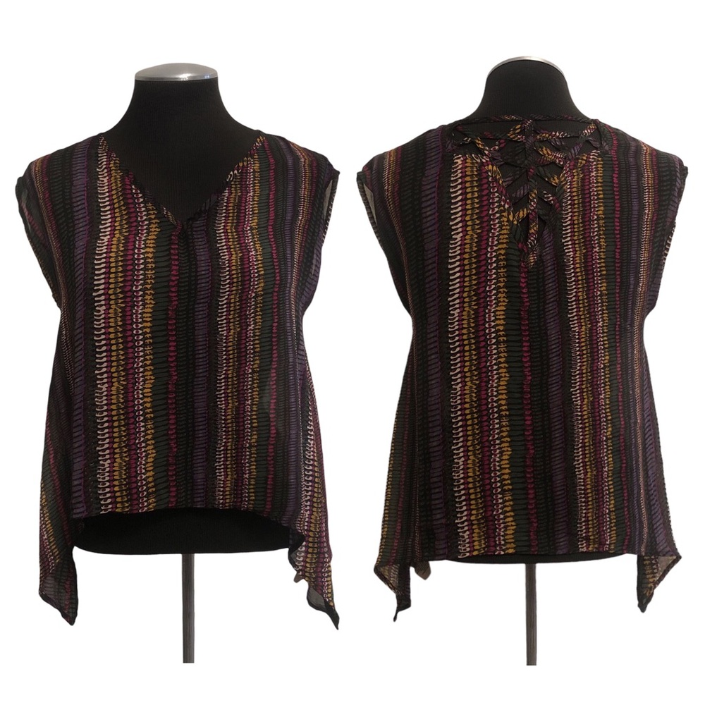 Ecote - Sheer Multicolor Cropped Top - Urban Outfitters